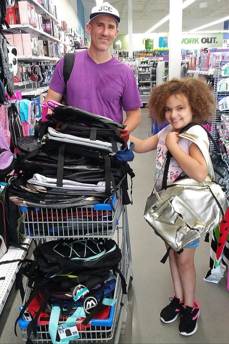 PJ Balzer has helped donate hundreds of backpacks and school supplies to area children over the years.